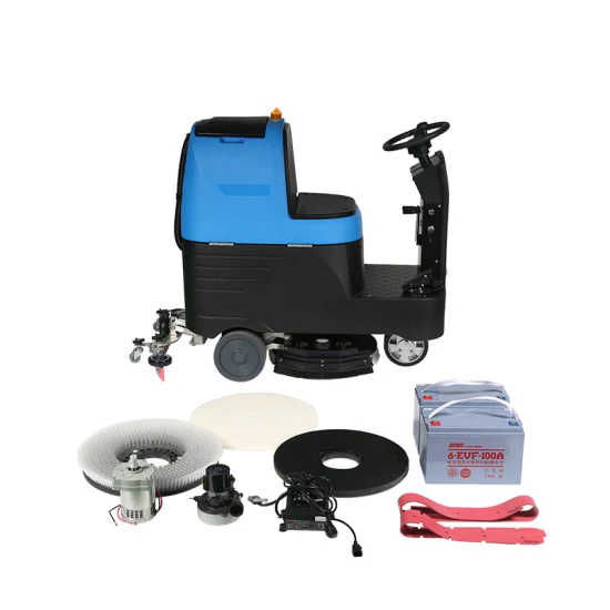Industrial 80L Ride on Floor Scrubber Machine with Double Brush for Supermaket